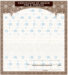 Honda replacement certificate of origin #3